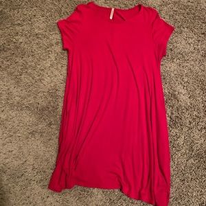 Red tunic dress